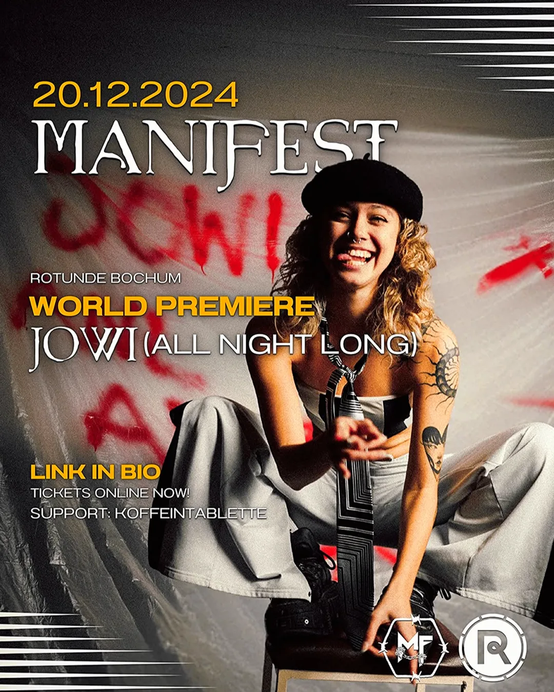 Eventflyer für Manifest mit Jowi in der Rotunde Bochum